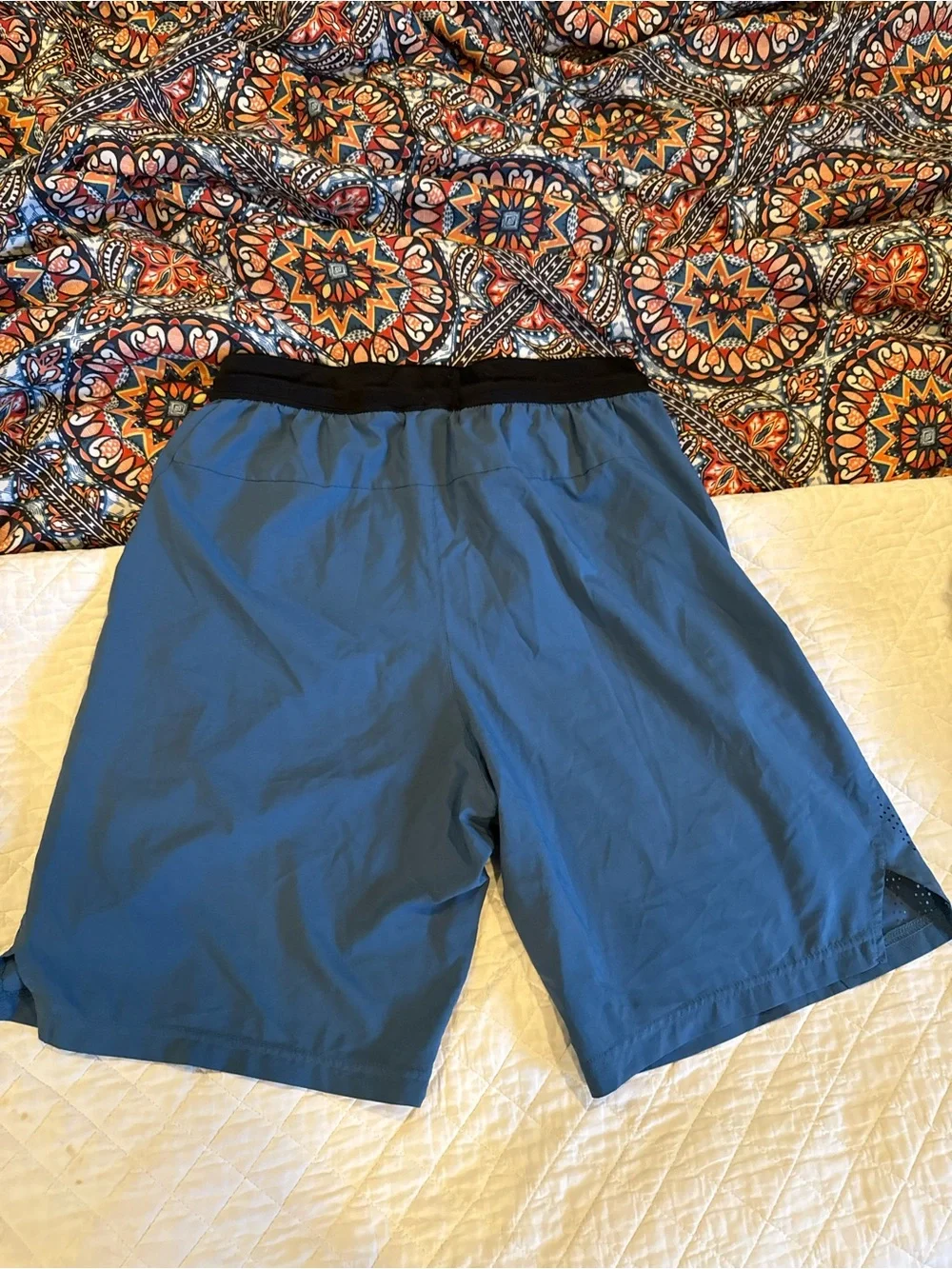adidas Men's Teal Athletic Performance Shorts with Black Waistband